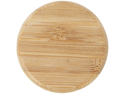 Lume бутылка из матового содово-известкового стекла объемом 500 мл с бамбуковой крышкой - Белый