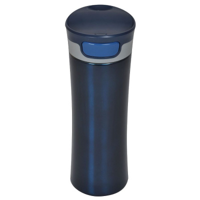 Термокружка дорожная вакуумная  DISCOVER; 450 мл; синий,  пластик, металл