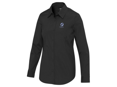 Carnelian женская рубашка из поплина - сплошной черный , размер XS