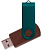 Флешка TWIST WOOD COLOR Темное дерево с зеленым 4014.32.02.4ГБ
