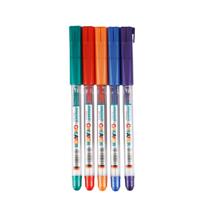 Набор: Гелевая ручка Hauser Creator Glitter Gel, чернила с блестками - 5шт, пакет