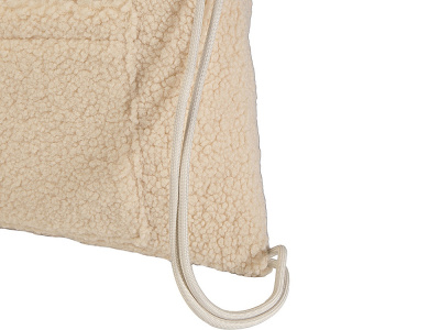 Шерпа рюкзак со шнурком из переработанной шерпы GRS объемом 9 л, бежевый