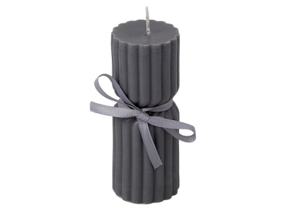 Набор свечей с гранями Vela, темно-серый, белый