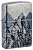 Зажигалка ZIPPO Mountain Sketch с покрытием 540 Tumbled Chrome, латунь/сталь, разноцветная, 38x13x57 мм