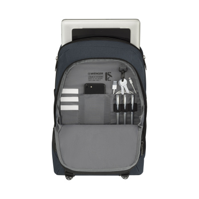 Рюкзак WENGER Oryson 16", серый/чёрный, переработанный ПЭТ/Полиэстер, 32х45х19 см, 25 л.