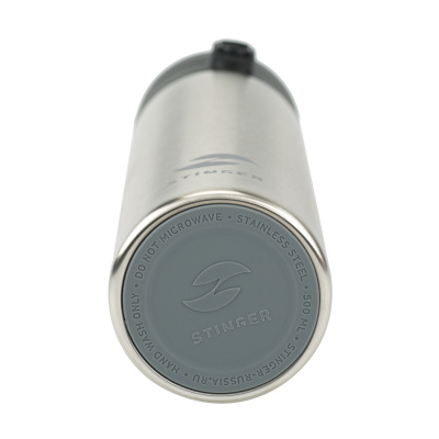 Термокружка Stinger, 0,5 л, сталь/пластик, серебристый, 6,7 x 6,7 x 22,4 см