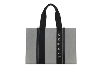 Сумка-шопер женская BUGATTI АМБРА | AMBRA, серо-черный цвет, хлопок/полиэстер, 45х14х32 см